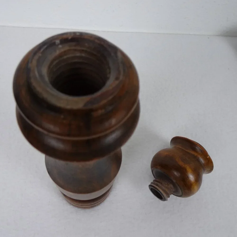 Woodcrest By Styson Wooden Salt Shaker Pepper Grinder 10 Inches MCM Vintage